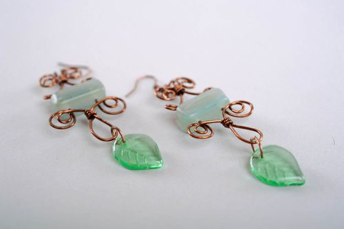 Earrings Made of Copper Antique - MADEheart.com