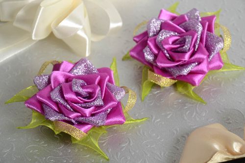 Broches para el pelo con forma de rosas adornos para el pelo regalo original - MADEheart.com