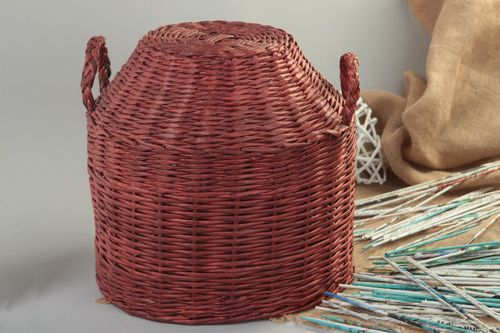 Handmade multicooker cover designer wicker accessories paper tubes kitchenware  - MADEheart.com