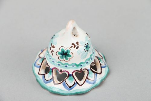 Petite cloche en céramique peinte faite main - MADEheart.com