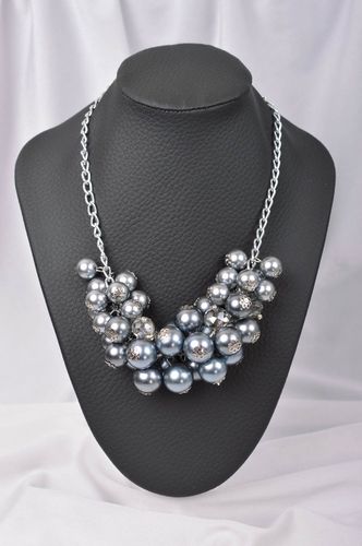 Collar original artesanal regalo original bisutería fina de perlas artificiales - MADEheart.com