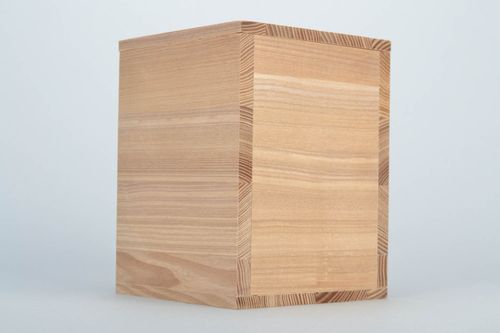 Semilavorato originale fatto a mano rettangolare scatola di legno da decoupage - MADEheart.com