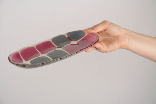 Unusual glass plate - MADEheart.com