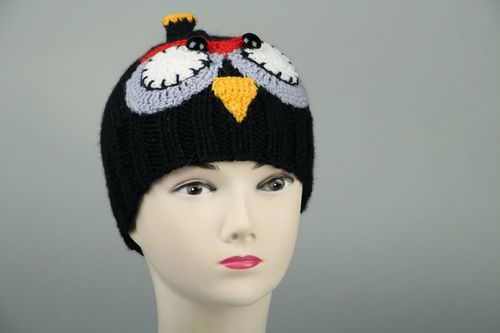 Gorro tricotado Angry preto - MADEheart.com