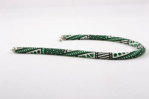 Beautiful beaded cord necklace - MADEheart.com