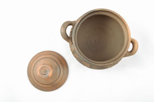 Pote de cerámica con tapa - MADEheart.com