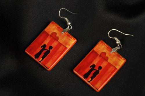 Originelle Ohrringe mit Anhängern Mit Liebe - MADEheart.com