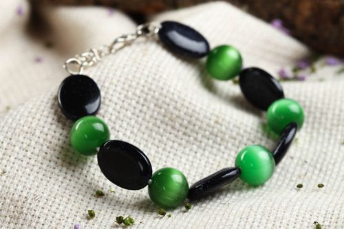 Pulsera artesanal de piedras naturales accesorio para mujer regalo original - MADEheart.com
