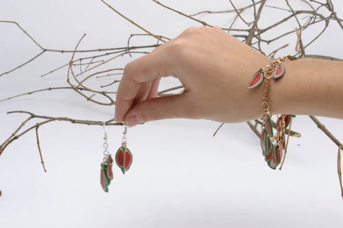 Conjunto de jóias artesanal  - MADEheart.com