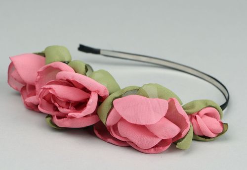 Aro de cabelo com flores - MADEheart.com