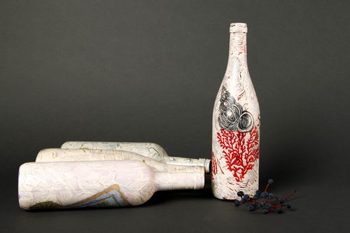 Handmade home decor glass bottle decorative bottle handmade gift ideas - MADEheart.com