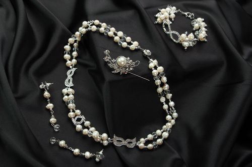 Conjunto de acessórios artesanal de pedras naturais Princesa  - MADEheart.com