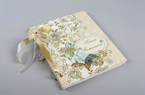 Notebook for wishes handmade notepad wedding accessories wedding decor - MADEheart.com
