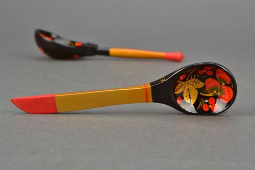 Wooden tablespoon in Khokhloma style - MADEheart.com