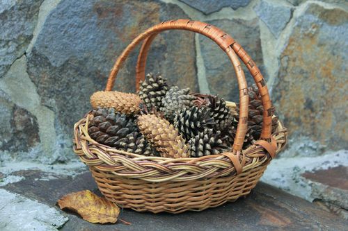 Woven willow basket - MADEheart.com