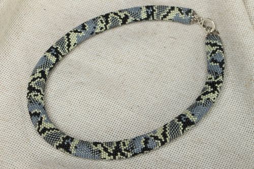 Homemade beaded cord necklace - MADEheart.com
