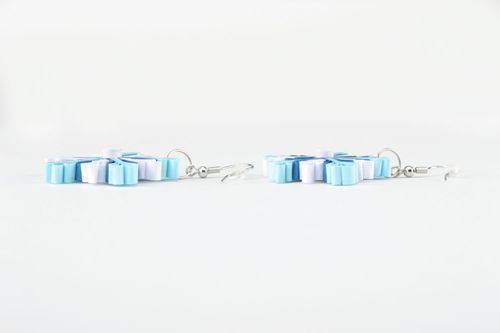 Boucles doreilles en papier pendantes technique quilling faites main - MADEheart.com