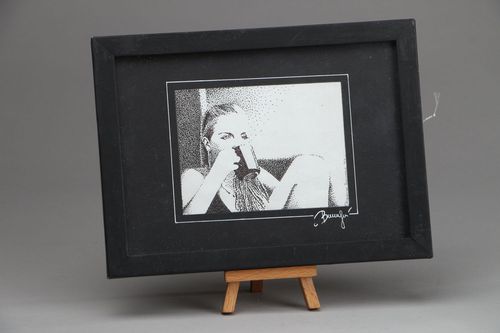 Grafik Zeichnung Morgen.Kaffee - MADEheart.com