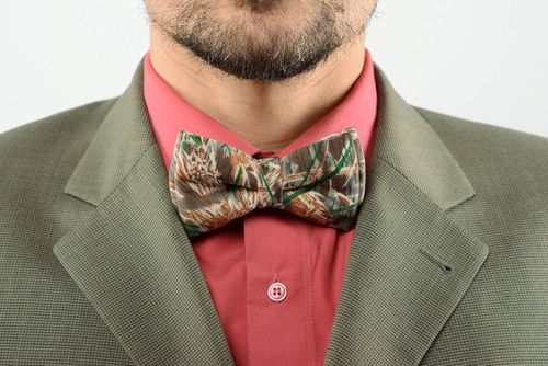 Bow tie made of oxford fabric Hunting - MADEheart.com