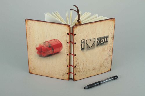 Design notebook I love you - MADEheart.com