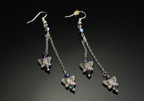 Earrings with crystal - MADEheart.com