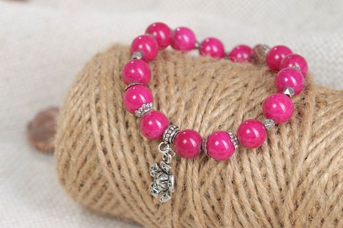 Pulsera de piedras hecha a mano accesorio de moda bisutería fina regalo original - MADEheart.com