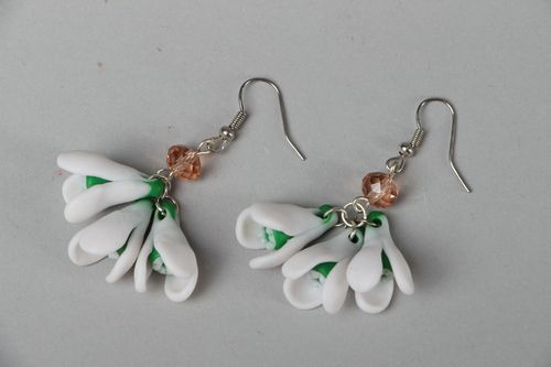 Boucles doreilles pendantes Perce-neige - MADEheart.com