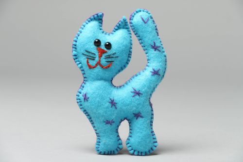 Gatto carino fatto a mano pupazzo di peluche giocattolo simpatico da bambini - MADEheart.com