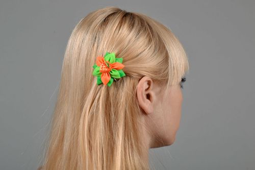 Satin ribbon hair clip - MADEheart.com