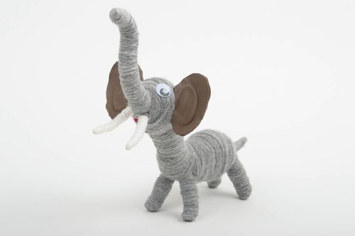 Игрушка слоник ручной работы игрушка животное авторская игрушка из ниток - MADEheart.com