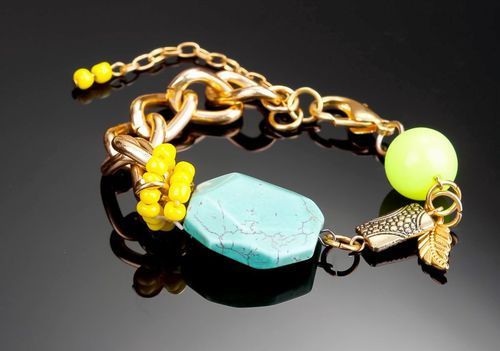 Bracelet with turquoise - MADEheart.com