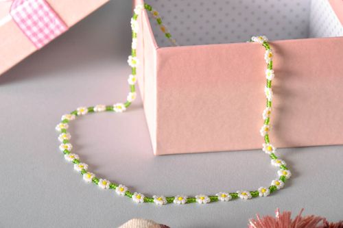 Colar-bracelete artesanal colorido de miçangas checas - MADEheart.com