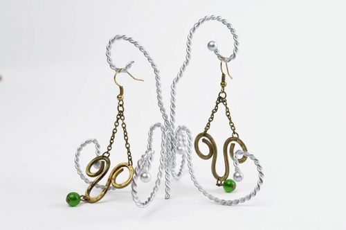 Schmuck Ohrringe handgefertigte Metall Ohrringe schöne Ohrringe für Frauen - MADEheart.com
