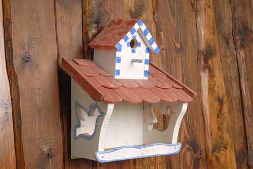 Wooden bird feeder House - MADEheart.com