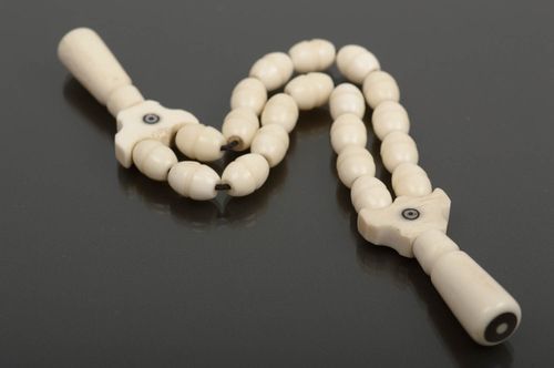 Handmade rosary ebonite rosary accessory for men church utensils gift ideas - MADEheart.com