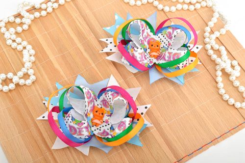 Moños para el pelo hechos a mano adornos para el cabello accesorios infantiles - MADEheart.com