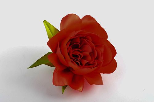 Handmade red hair clip unusual kids accessory beautiful red hair clip - MADEheart.com