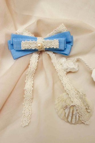 Handmade Brosche Schleife Designer Schmuck Accessoire für Frauen aus Textil - MADEheart.com