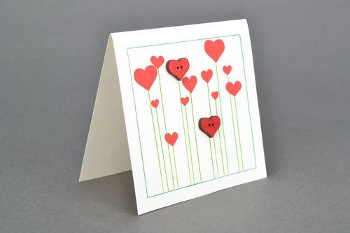 Handmade greeting card for St. Valentines Day - MADEheart.com