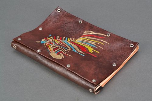 Bloc-notes en cuir artificiel avec zèbre original - MADEheart.com