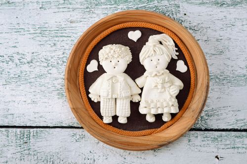 Cuadro de pared de masa salada Pareja - MADEheart.com