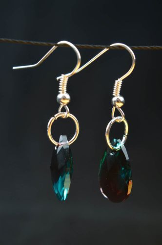 Ohrringe aus Glas handmade Ohrringe Schmuck Ohrhänger Ohrringe für Damen Tropfen - MADEheart.com