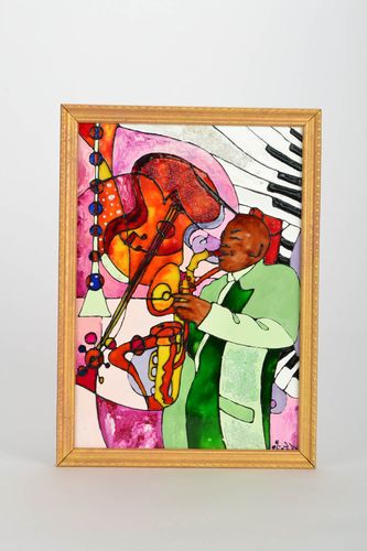Stained-glass picture Jazz - MADEheart.com