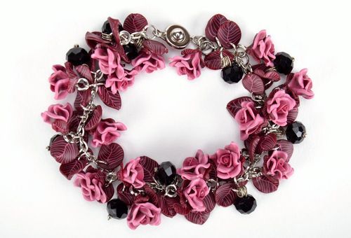 Handmade bracelet made from polymer clay - MADEheart.com
