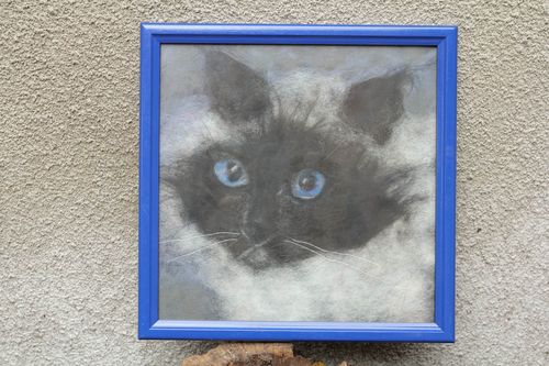 Woolen picture Siamese Cat - MADEheart.com