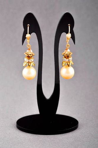 Handmade earrings unusual jewelry long earrings with charms designer accessory - MADEheart.com