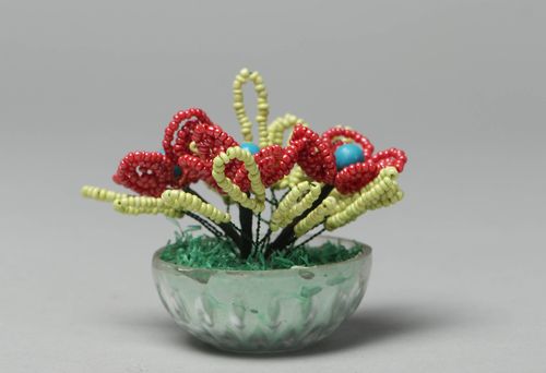 Decorative beaded flowers - MADEheart.com