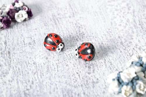Earrings Ladybug - MADEheart.com