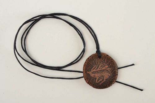 Colgante de cerámica bisutería artesanal accesorio para mujer adorno original - MADEheart.com