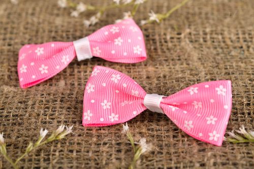 Haarschmuck Set handgefertigt Kinder Haarspangen Schleifen fürs Haar 2 Stück - MADEheart.com